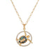 Replica Mother-Of-Pearl Necklace Diamond-Studded Turtle